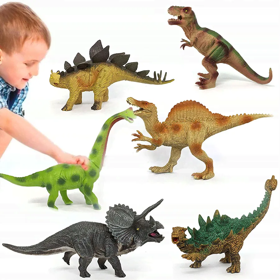 Большие динозавры 6 x динозавр T-REX фигурки набор