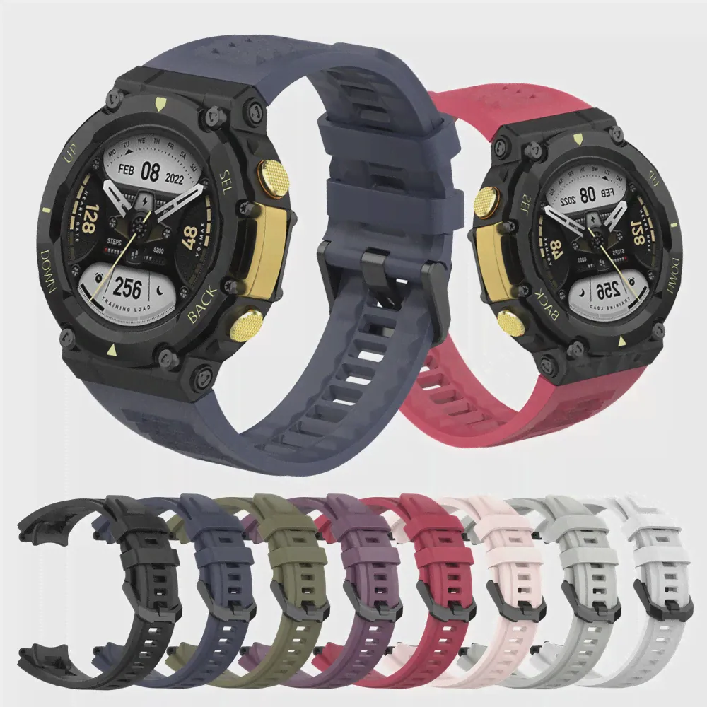 Ремешок Для часов Huami Amazfit T Rex 2 Trex 2 Сменный Браслет Correa Браслет Для Amazfit T-Rex 2 Аксессуары Для Силиконового ремешка-0