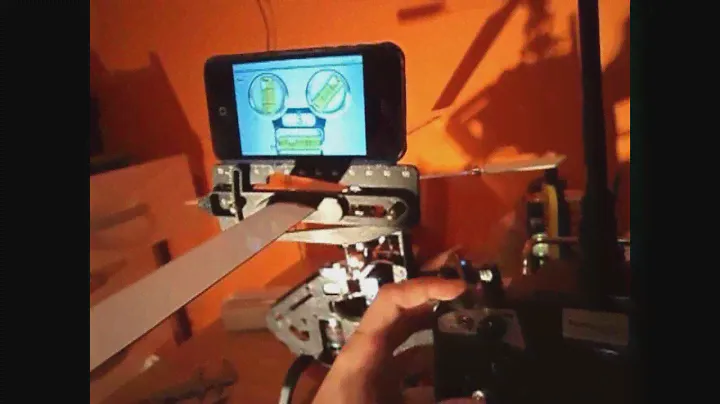 Trex 450 Pro - Using iPhone as digital pitch gauge