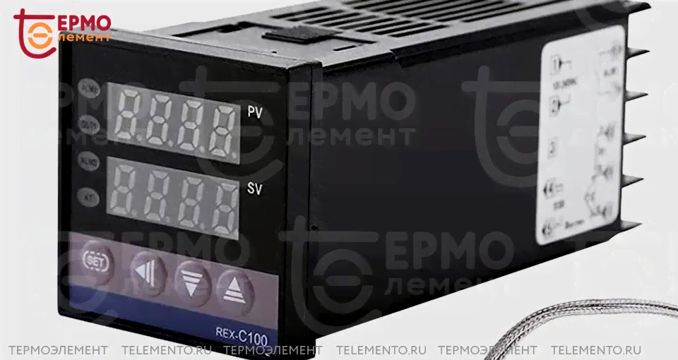 ПИД терморегулятор REX-C100 0...1200, вход термопара, выход реле