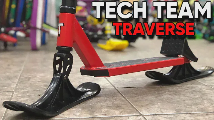 Зимний самокат Tech Team Traverse. Самокат на лыжах для детей