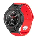 For Amazfit T-Rex / T-Rex Pro / Ares Silicone Reverse Buckle Watch Band (Red)