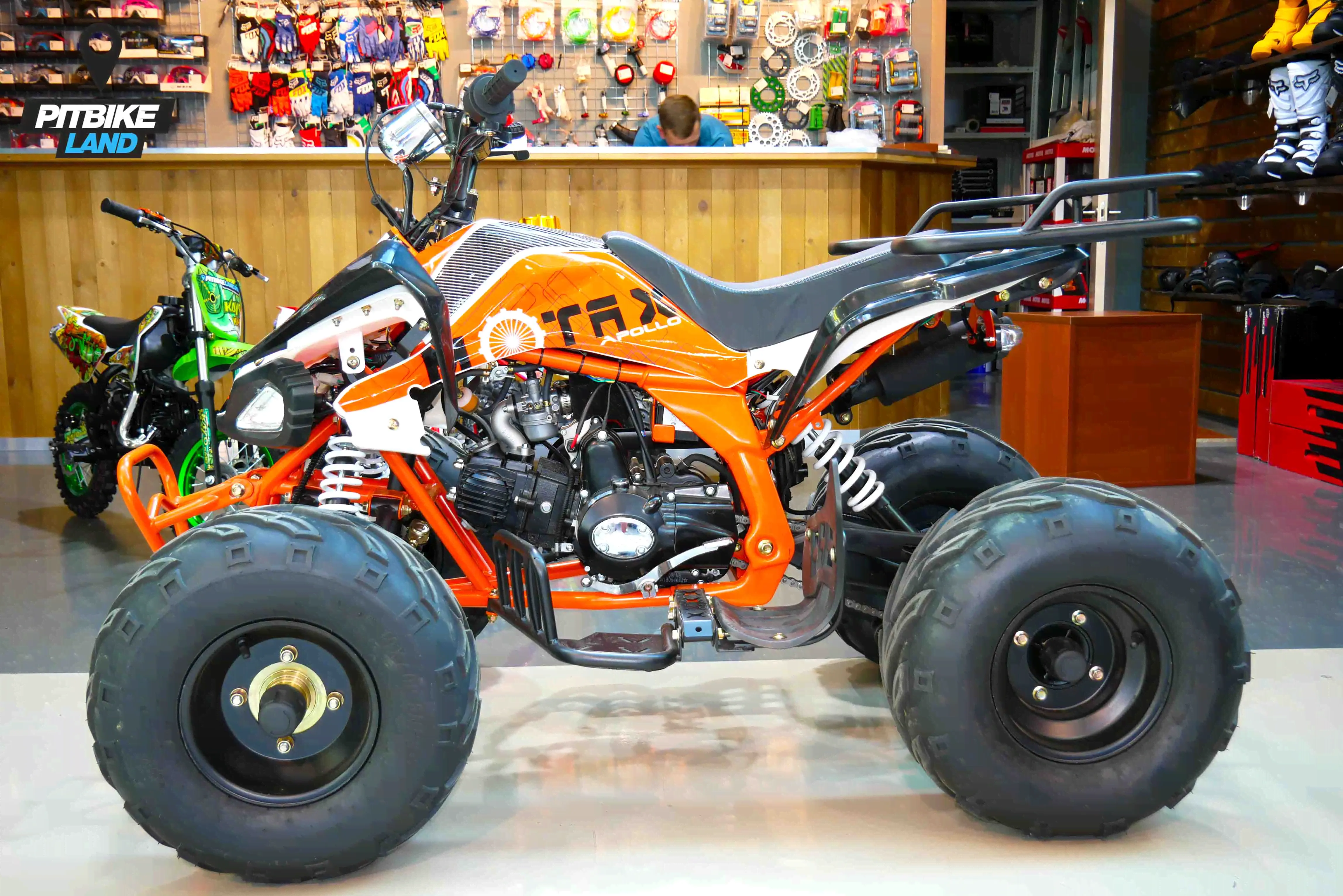 Квадроцикл MOTAX ATV T-Rex Super LUX 125 cc 2018 бело-оранжевый-0