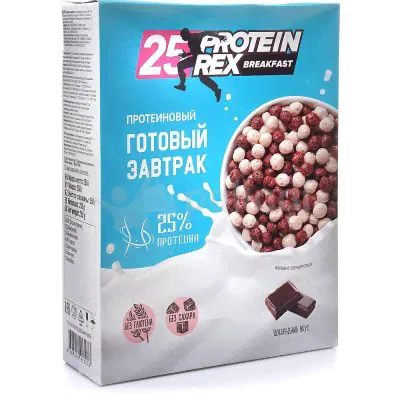 Готовый завтрак Protein Rex Breakfast 25% протеиновый 250г Шоколадный вкус-0