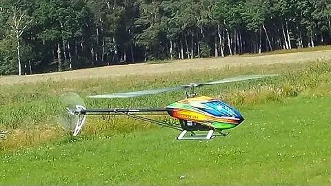 Align T-Rex 800 Pro DFC, scale style flight, low rpm, big rc heli, Rundflug