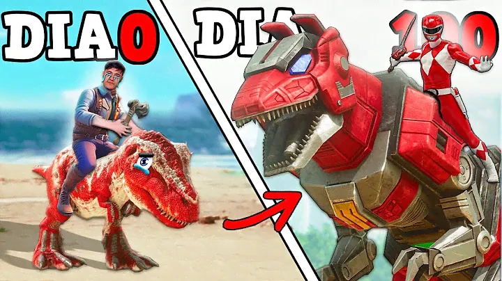O PEQUENO DINOZORD REX EVOLUIU PARA O GIGANTE MEGAZORD DINOSSAURO! 100 DIAS! DINO RANGERS #1