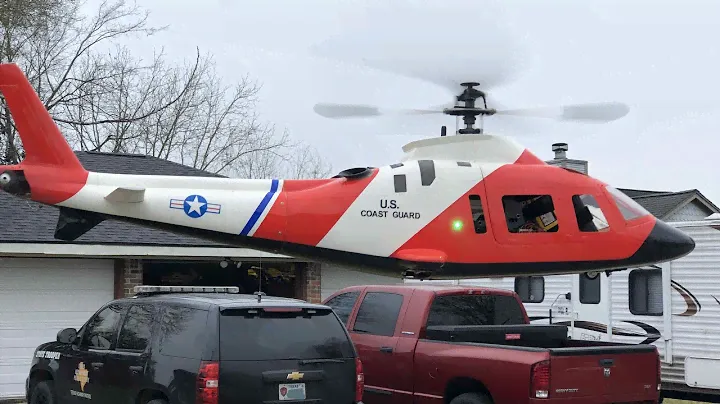 RC Helicopter Align T-Rex 600 Coast Guard Fuselage with Retracts & Lights