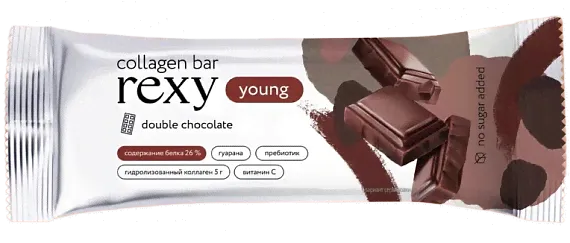Батончик Protein Rex с высоким содержанием белка Rexy Young Двойной шоколад 35г