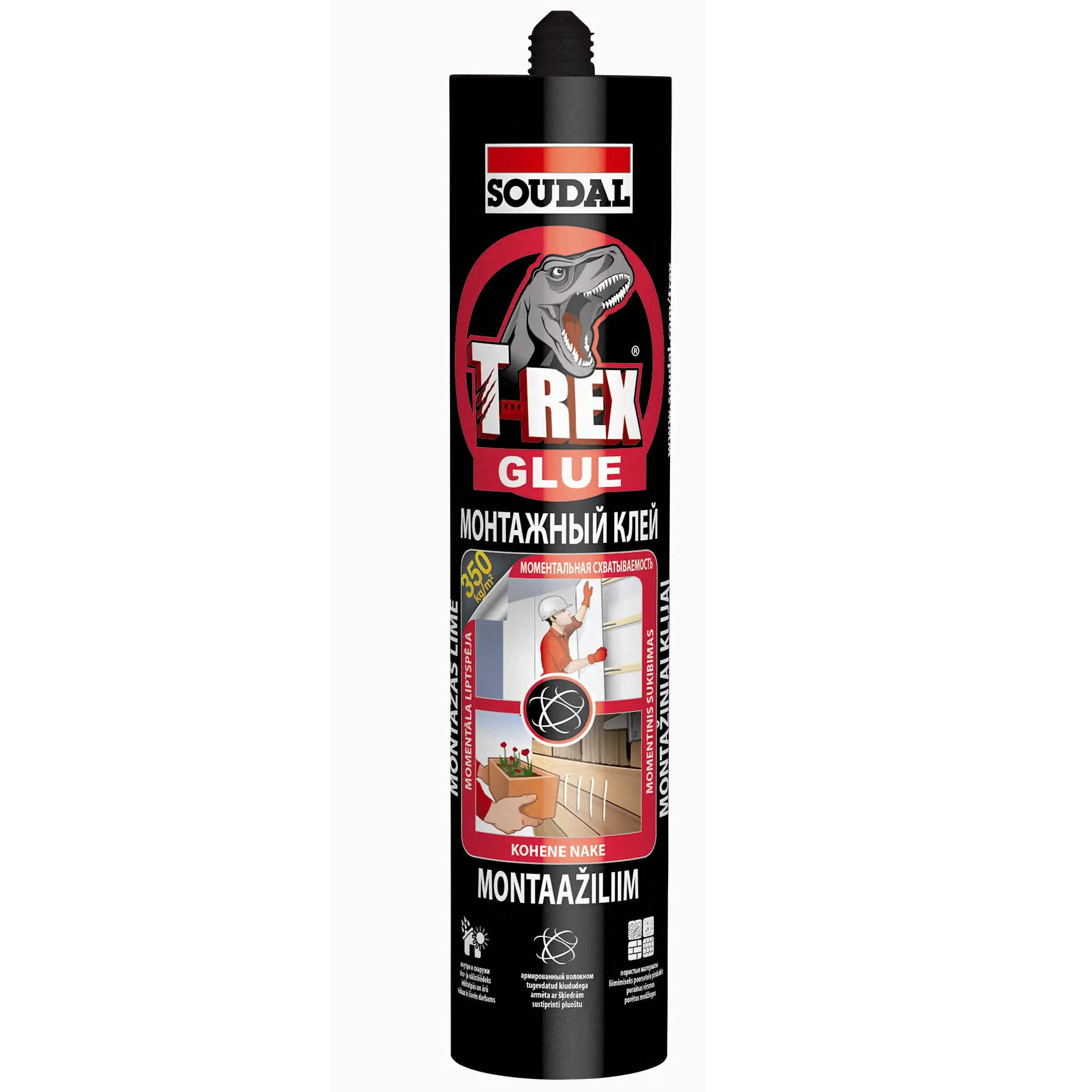 Клей SOUDAL T-REX Моментальная схватываемость134923 - 0.38 л-0