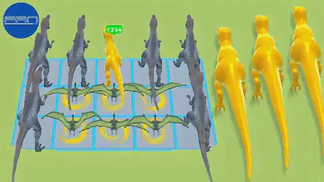 T-REX GOLD - Dinos Merge Run Level up