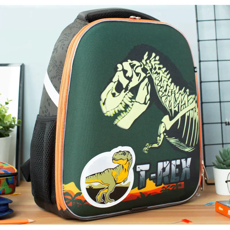 Ранец Basic T-Rex, 2 отд., эргоном. спинка, светящийся кант-0