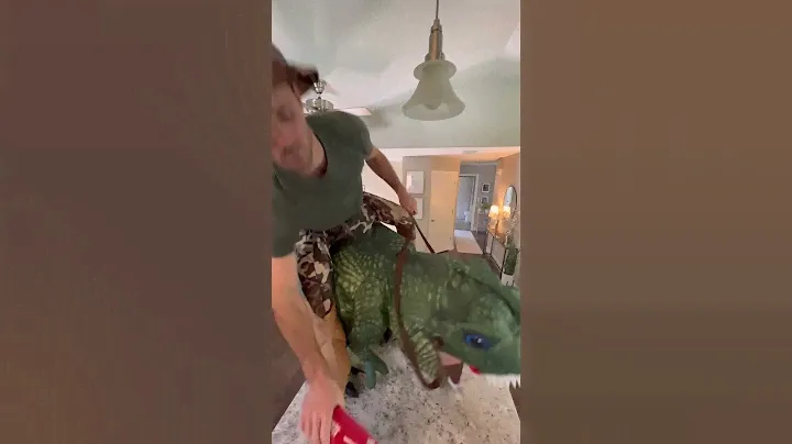 @DanielLaBelle presents best use of a t-Rex costume ever 🤣🤣🤣🤣🤣