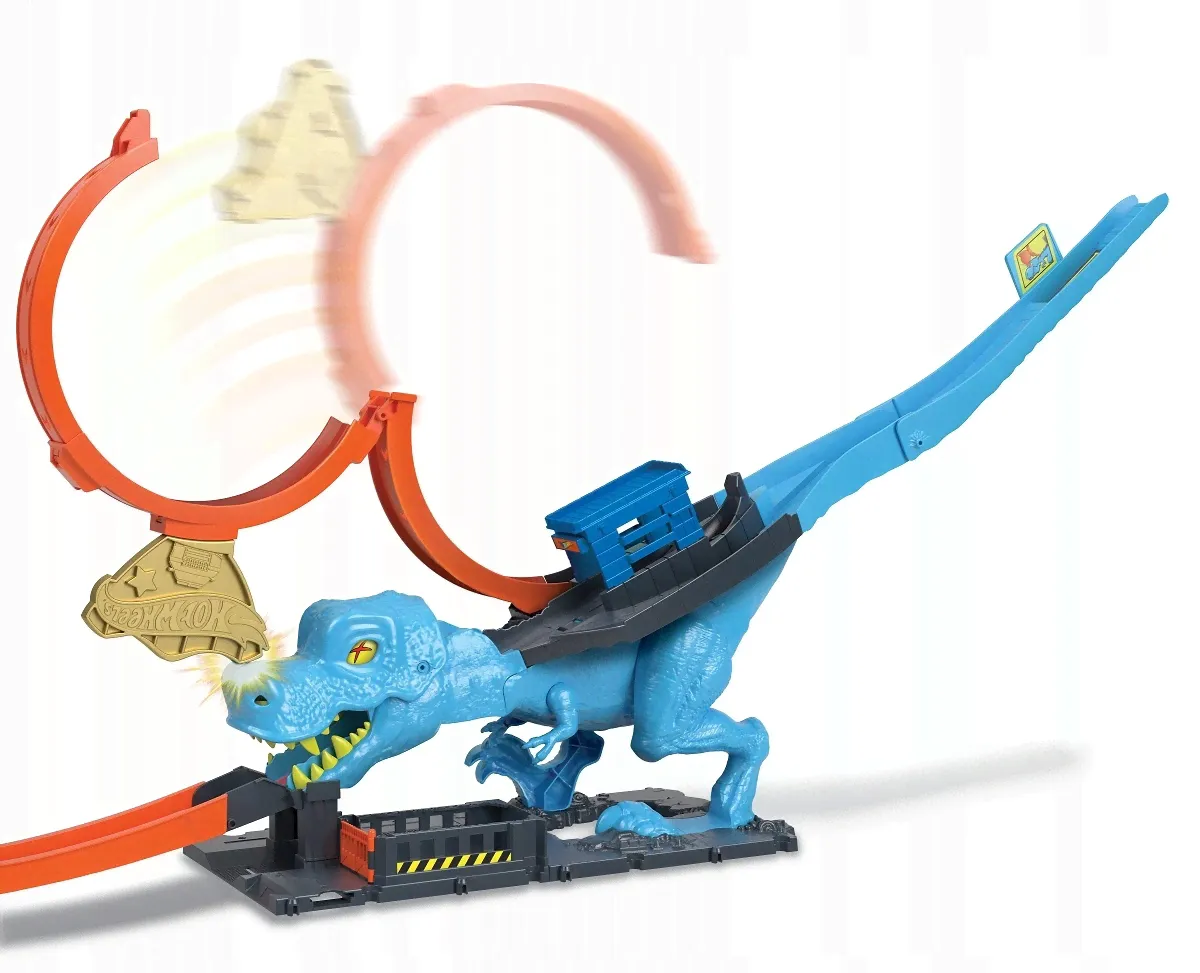 Игровой набор Mattel Hot Wheels Автомобильная трасса City T-Rex Loop And Stunt HKX42-3