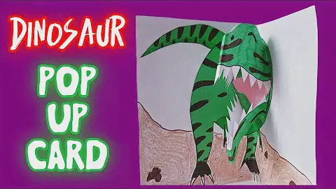Dinosaur pop up card | Dino card T-Rex