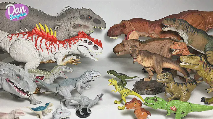 T-Rex vs Indominus Rex! Jurassic World & Jurassic Park Dinosaurs Collection