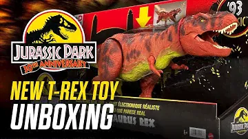 NEW CLASSIC T-REX UNBOXING — Mattel's Jurassic Park 30th Throwback Toy Review / collectjurassic.com
