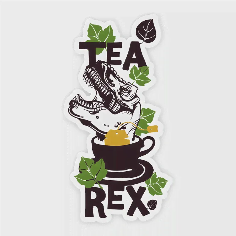 S41145 # Различных Размеров Самоклеящаяся Наклейка Tea Rex Автомобильная Наклейка Водонепроницаемый Автодекор на Бампер Заднего Стекла-0