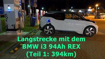 Langstrecke Teil 1 (394km) mit dem BMW i3 94Ah REX