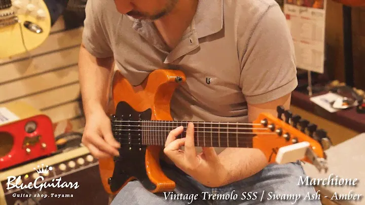 Blue Guitars - Marchione / Vintage Tremolo SSS/Swamp Ash - Amber