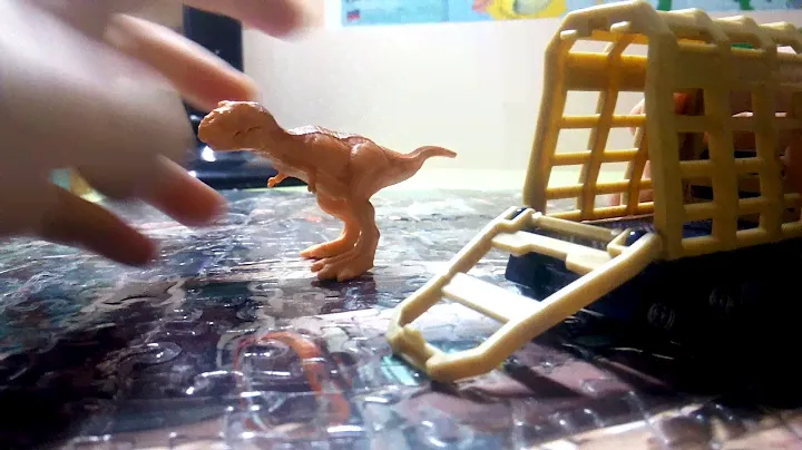 Игрушка мир юрского периода T-rex и машина