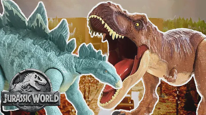 Dinosaur Battles: T-Rex VS Stegosaurus | Jurassic World | Mattel Action!