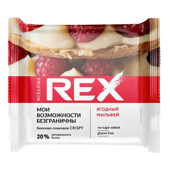 Протеиновые хлебцы Protein Rex Ягодный мильфей злаковые 55 г