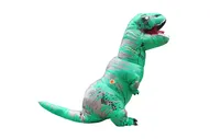 Надувной костюм динозавра для взрослого T-REX зеленый (Рост 150-190 см)