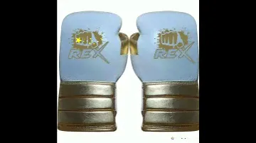 New Style White Gold Customized Leather Sparring Competition Lace Up Boxing Gloves For Pro Fighters