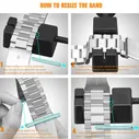 Металлический ремешок для Amazfit T Rex 2 из нержавеющей стали сплошной браслет без