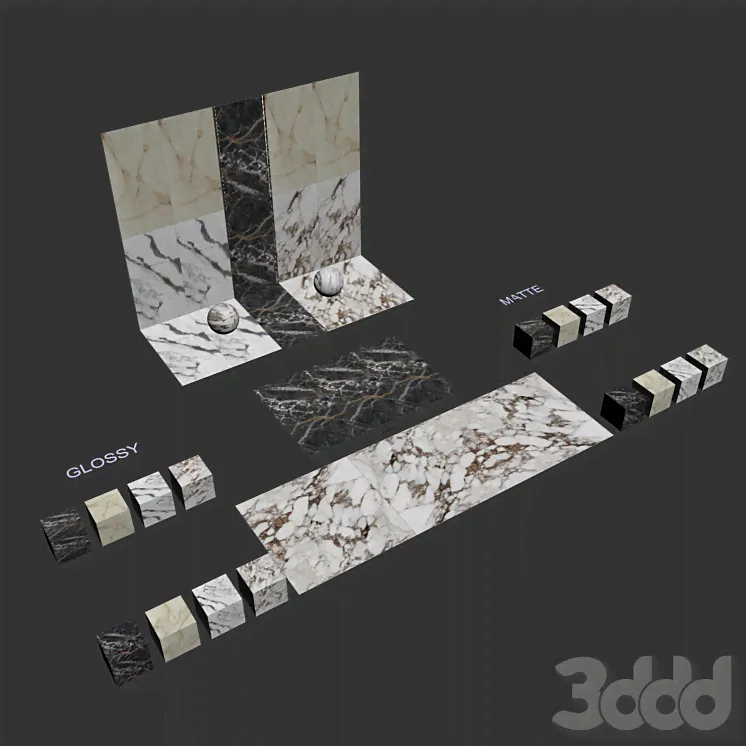 Rex Luxury Design Les Bijoux de rex miniset 1 - Кафель, Плитка - 3D модель-2