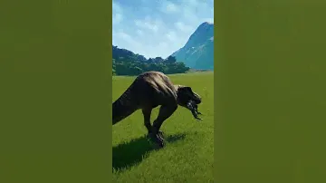 The tyrannosaurus attacks the veloceraptor.  Тираннозавр атакует велоцираптора  #short
