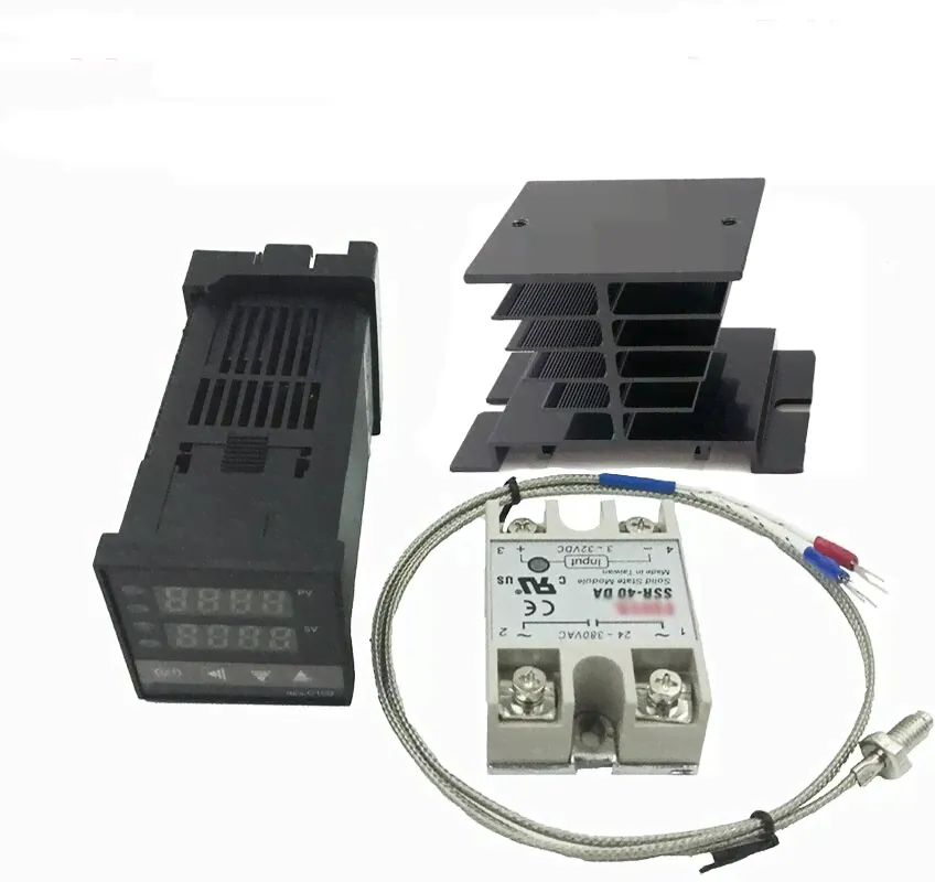 REX-C100 цифровой PID-терморегулятор ,комплект (термореле, термопара, SSR-40DA, радиатор)-3