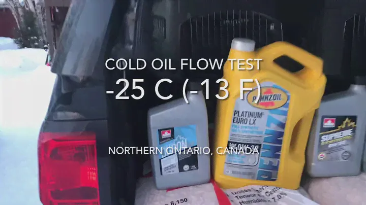 Cold oil flow test -25 C / -13 F