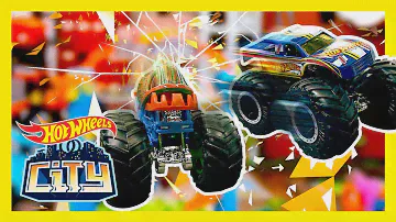ГИГАНТСКИЙ T-REX ПОРАЖАЕТ ГОРЯЧИМИ КОЛЕСАМИ ГОРОДА! | Hot Wheels City |  @HotWheelsRussia 3+