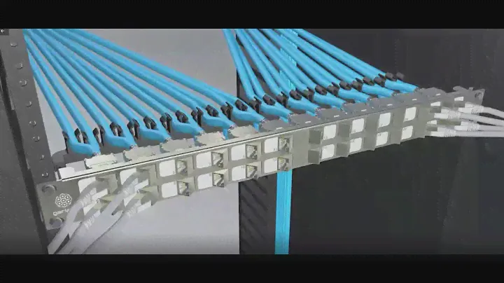 Assembly of Garland Cat6A Patch Panel with angled jacks (MT6AL4524M).