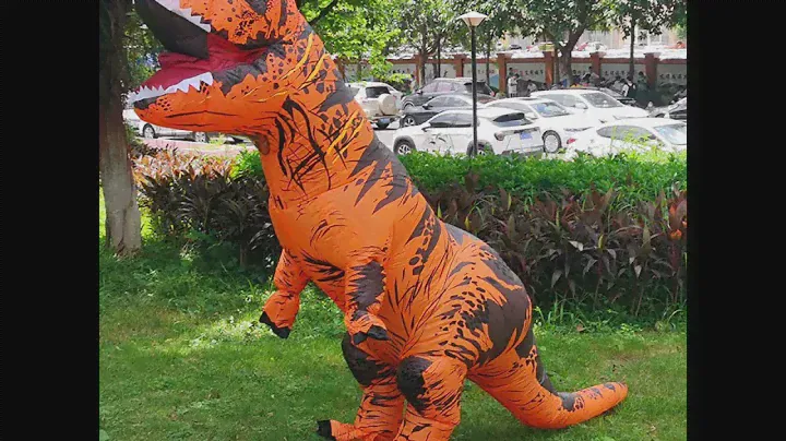 Надувной костюм динозавра, для взрослых и детей, T Rex