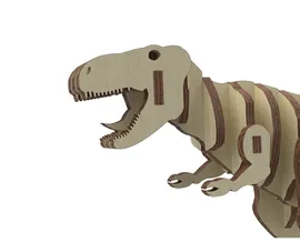 T-Rex 3D пазл конструктор из дерева серия "DINOSAUR" 23 детали