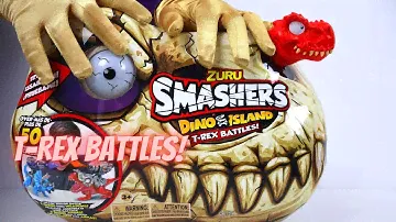 |ASMR| UNBOXING ZURU SMASHERS DINO ISLAND T-REX BATTLES! RED VERSION🔴NO TALKING😱🦖🦕
