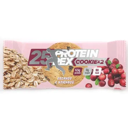 ProteinRex, Протеиновое печенье «Овсяное с клюквой», 50 г-0