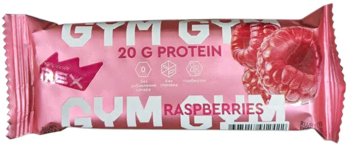 Протеиновый батончик Protein Rex GYM Малина-йогурт 60г-0