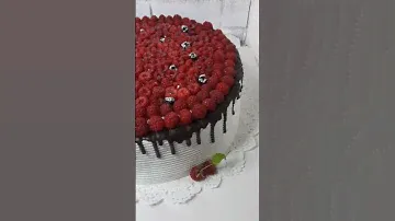 Торт с малиной, очень эффективно!!!