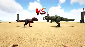 Alpha T-Rex VS Giganotosaurus | ARK | Updated 2022