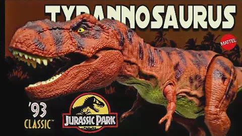 Mattel Jurassic Park 93 Classic Electronic real feel Tyrannosaurus Rex Review!!! Red Rex!!!