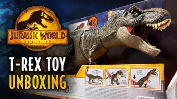 UNBOXING Jurassic World Dominion "Thrash N' Devour" Tyrannosaurus Rex Toy / collectjurassic.com