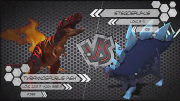 T-Rex VS Stegosaurus Dinosaurs Colosseum Battle