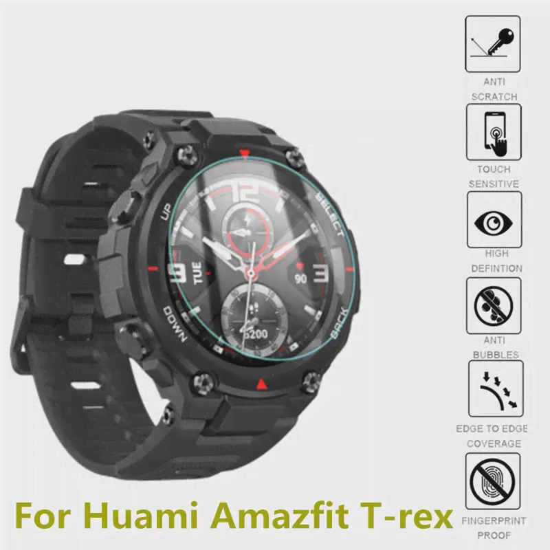🛍 Защитное закаленное стекло 2.5D для Huami Amazfit T-Rex T-Rex Pro-2
