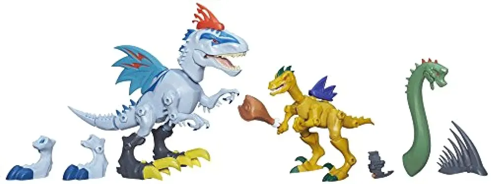 Фигурки динозавров Hasbro B1388EU4 - Jurassic World Hero Mashers Indominus Rex vs. Velociraptor-0