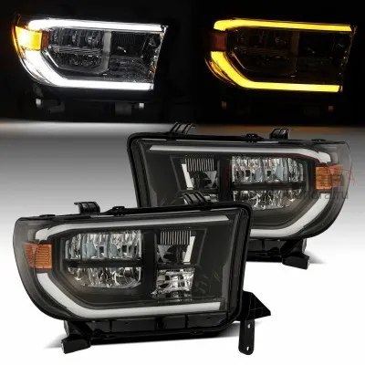 AlphaRex PRO-Series LED фары (черные) для 07-13 Toyota Tundra/08-21 Toyota Sequoia-0