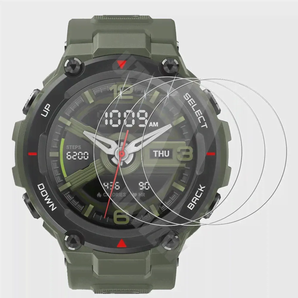 Защитное закаленное стекло для Amazfit T Rex 2 ( T-Rex 2 ) T Rex Pro Verge Lite GTR 42 мм 47 мм Stratos 3, 3 шт. (art.: 3920be28eec45)-4
