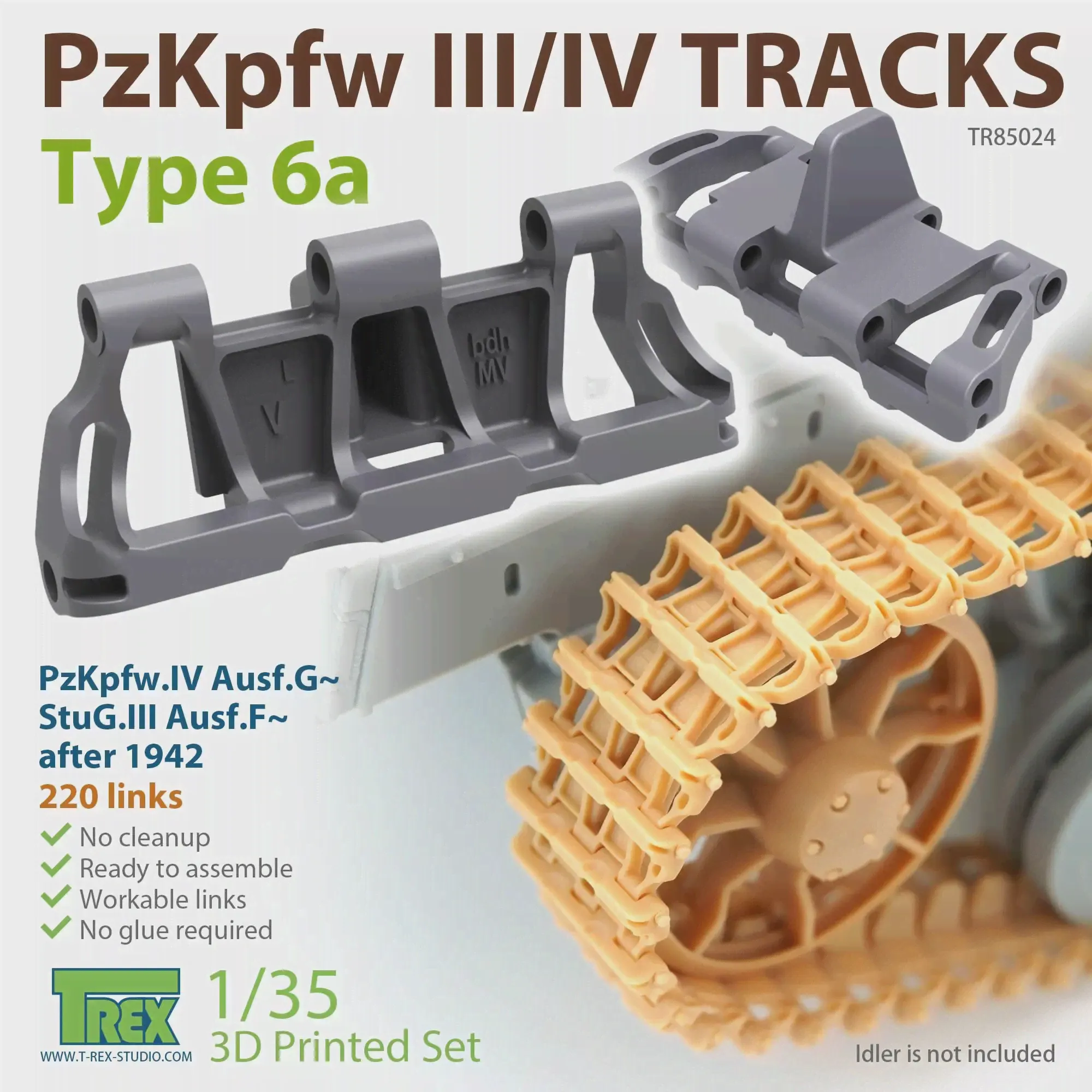 T-REX 85024 1/35 PzKpfw.Гусеницы III/IV типа 6a-0